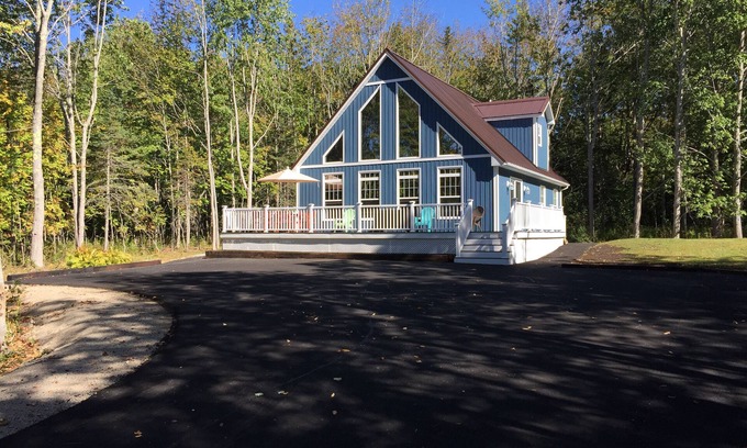 Salsbury Cove Ski Chalet | Beautiful In The Woods Bar Harbor Chalet sleeps 8
