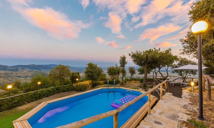 Monsummano Terme Villa | Beautiful private villa with A/C, private pool, WIFI, hot tub, TV, patio and panoramic view