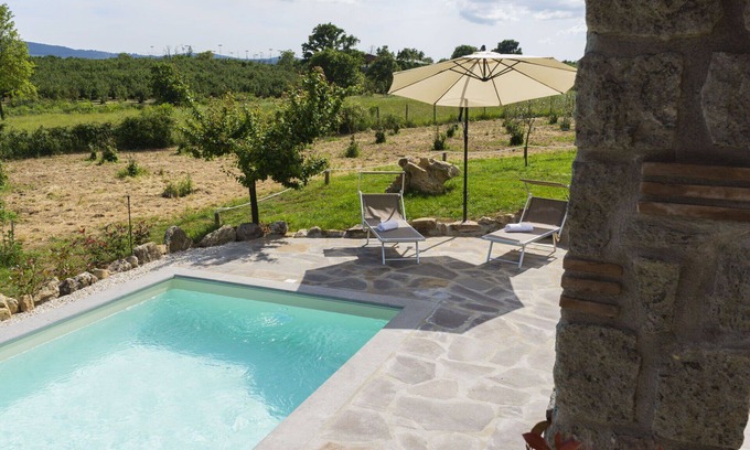 Sutri House | Beautiful private villa for 4 people with A/C, private pool, WIFI, TV, terrace and panoramic view