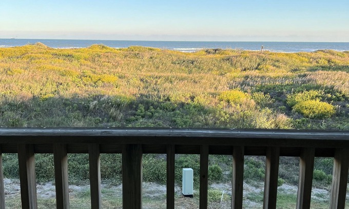 Shibui Sands Condo | Beautiful view of the beach from the balcony, newly remodeled with new furniture