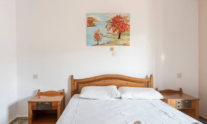 Kalymnos Apartment | Bed and Breakfast 'Double Room No 8' with Sea View, Wi-Fi and Air Conditioning