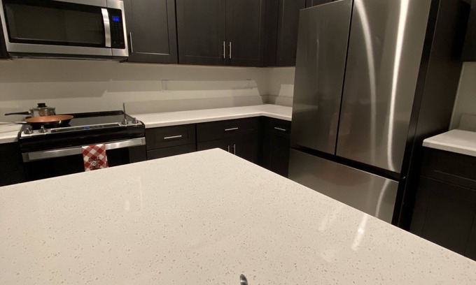 Chandler Apartment | Bedroom with attached bathroom with private entrance