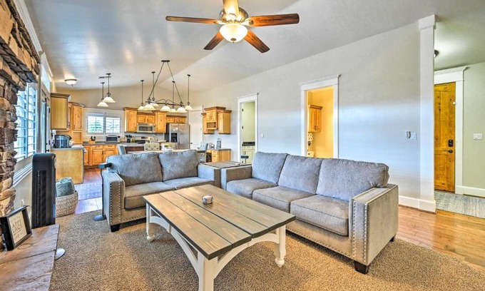 Flagstaff House | Bellemont Family Home with Hot Tub and Playground Set