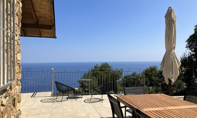 Cipressa Cottage | BELVEDERE, small villa with a view - Apartment (CITRA 008021-LT-0025)
