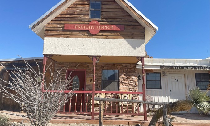 Study Butte-Terlingua Cabin | Big Bend Lodging at Ten Bits Ranch - Room #15 - Freight Office