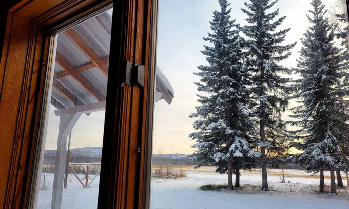 Fairbanks Cabin | Big sky aurora! stunning views. OnSite aurora with SledDogs tour available!