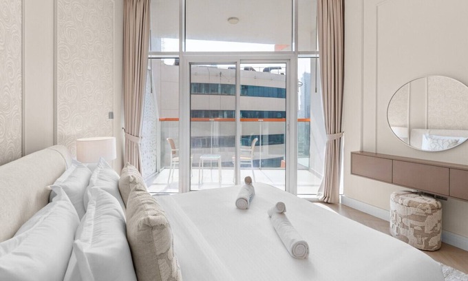 Business Bay Apartment | Binghatti Millenium 1703 Business Bay · Lively pop apartment on the Business Bay Canal