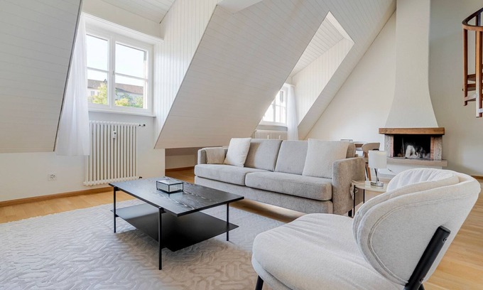 Basel City Centre Apartment | Blueground | Basel-Vorstaedte, river view, nr Rhine