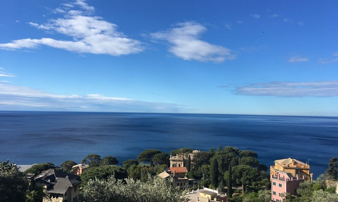 Bogliasco Apartment | Bogliasco: Apartment with magnificent sea view, surrounded by greenery