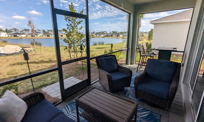 Biggar House | Brand New Furnished Babcock Ranch Home w/Lanai and Water View