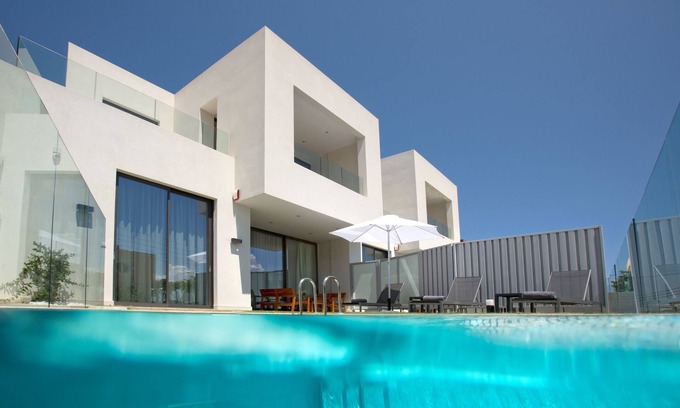 Kato Galatas Villa | Brand New S&K VILLAS - VILLA S , 150M From Kalamaki Beach & 5.5 Km from Chania