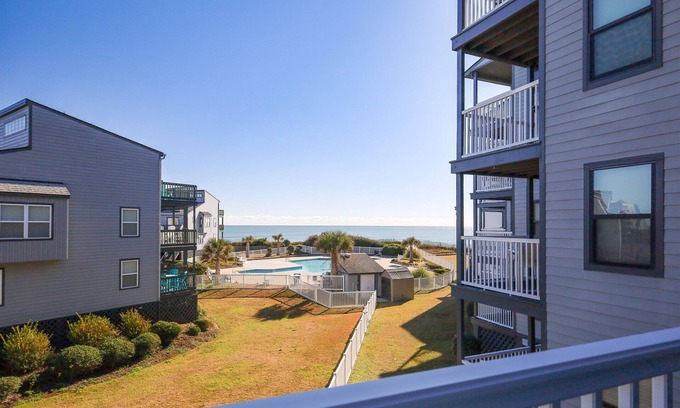 Sneads Ferry Condo | "Brigadoon" - Ocean Views | Private Balcony