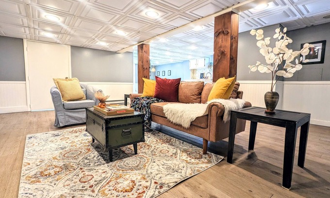 Hershey Apartment | Bright, Peaceful Oasis with Fireplace near Med Center + Hersheypark