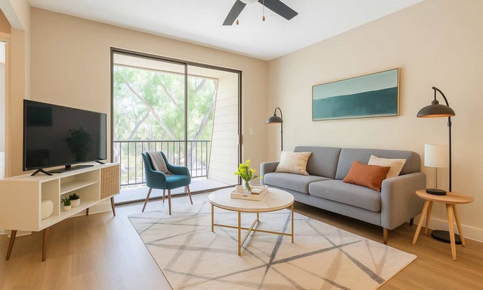 North Arlington Apartment | Calm 1BR King Retreat | Poolside Bliss w/Gym & Parking