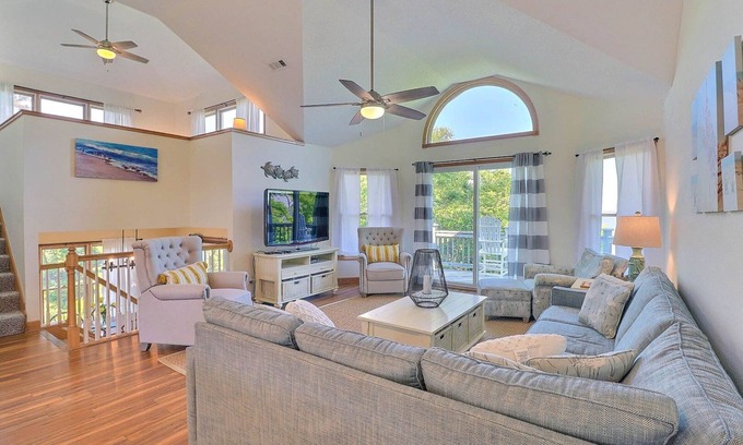 Monteray Shores House | Carolina Sunset* Soundfront* Dock * Views* Dogs Ok