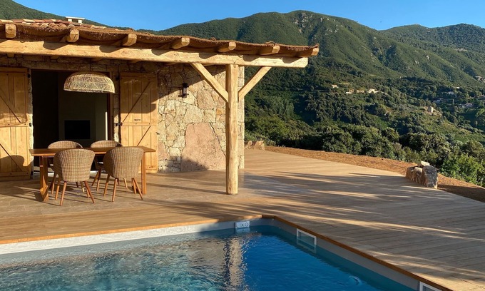 Sari-d'Orcino House | Casa di Sari "Monti" stone sheepfold & swimming pool