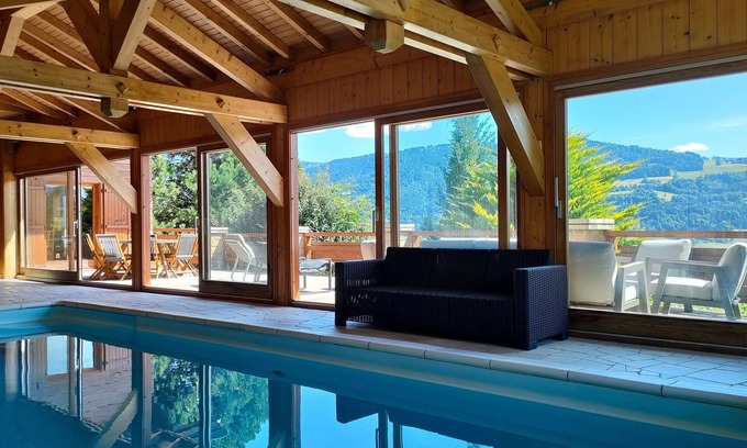 Taninges Ski Chalet | Chalet Taninges - Piscine privée chauffée