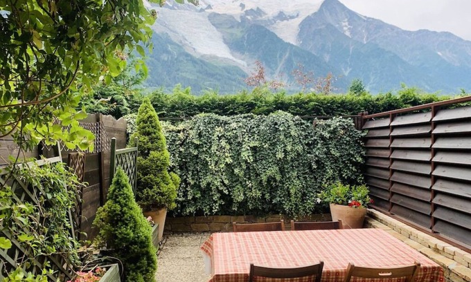 Chamonix-Mont-Blanc Apartment | CHAMONIX Large terrace facing Mont Blanc.