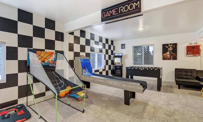 West Colorado Springs Apartment | Champion Hall! Arcade Games, Fire Pit & BBQ Nights