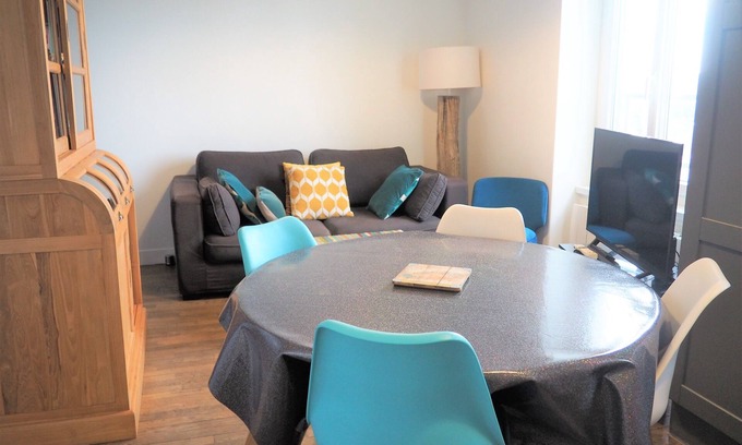 Courtoisville-Sillon-Moka Apartment | Charm, comfort. 3P 150 m from the sea, in a privileged neighborhood.