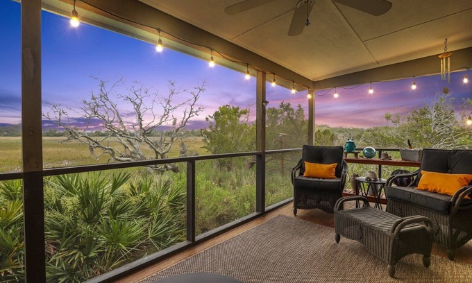 Saint Helena Island House | Charming 2-bedroom waterfront retreat with breathtaking sunsets on Fripp Island