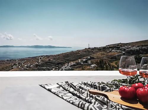 Tinos Apartment | CHARMING 2BR Hilltop Serenity Suite, Lively Greek Village
