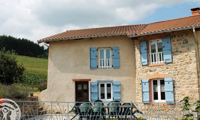 Saint-Romain-d'Urfe Cottage | Charming 4-Bedroom Cottage with Fireplace, Terrace & Forest Views