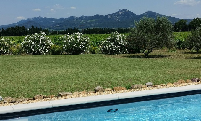 Jonquieres Apartment | Charming cottage on the ground floor renovated in a Provencal farmhouse 14m pool