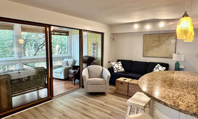 West Beach Village Villa | Charming lower level 1-bedroom Seascape villa just steps from the beach!
