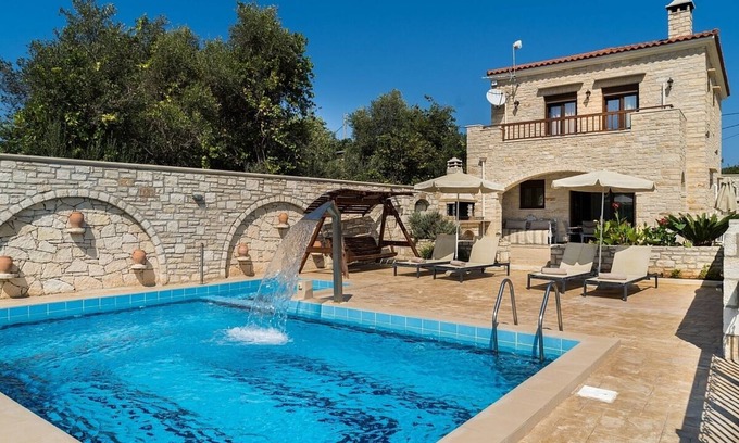 Asteri Villa | Charming Stone Villa, A/C, Private Pool (Children's Section) in Asteri Village - 10mins to Beaches!
