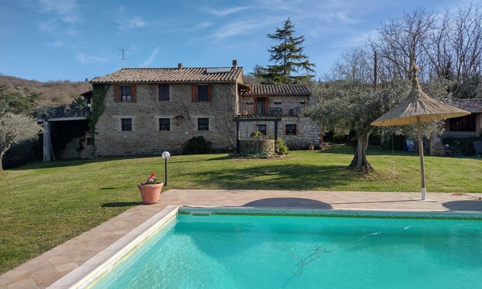 Monte del Lago Villa | Charming stone villa situated on the top of a hill with breathtaking views of Lake Trasimeno, not fa
