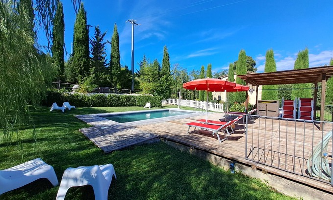 San Gimignano Apartment | Charming Tuscany Apt Salvia w/Private Pool & Lake View
