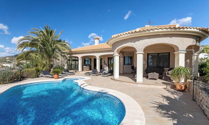Coveta Fuma Villa | Charming Villa Mara with Great Sea View, Pool & Wi-Fi