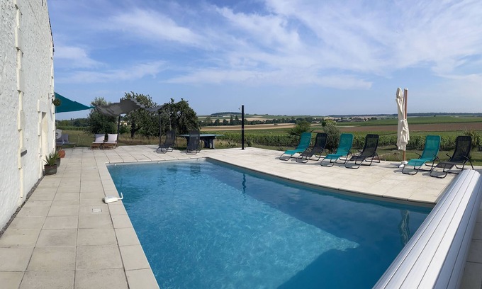 Haute-Saintonge House | Chez Eaux de Vie - Beautiful newly converted barn for 6 - overlooking vineyards!