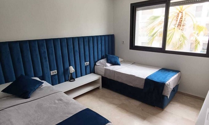 Sidi Rahal Apartment | Chic 2-bedroom apartment with AC, WiF, pool and sea view, Tamaris