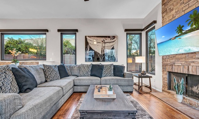 Chandler House | Chic Chandler Resort with Heated Pool, Firepit & BBQ Grill