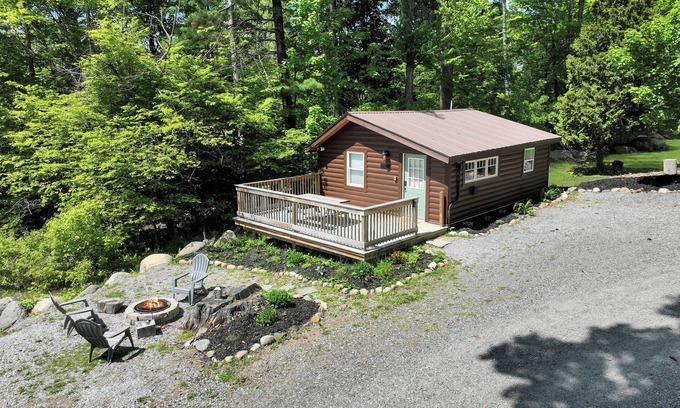 Lake George Cabin | Close to Town - Pet Friendly Cabin with Fire Pit