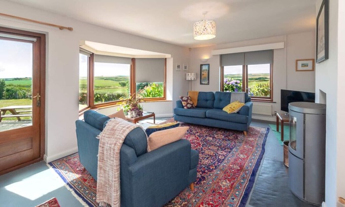 St Brides House | Coastal Bungalow Near Marloes sands with Wood Burner, Garden and AGA