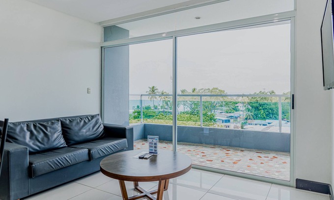 Puntarenas Condo | Coastal condo with stunning sea views, rain shower & private balcony escape