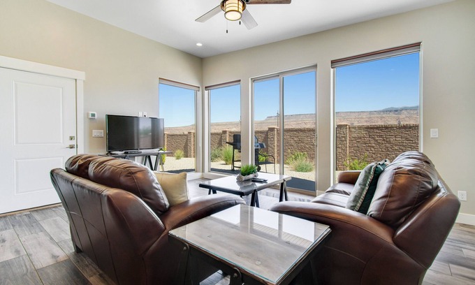Moab South Valley House | Comfortable Moab condo with patio and views - close to Arches and downtown