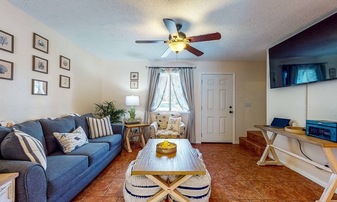 Panama City House | Convenient Townhome with Private Hot Tub, W/D, Central AC - Dogs Welcome