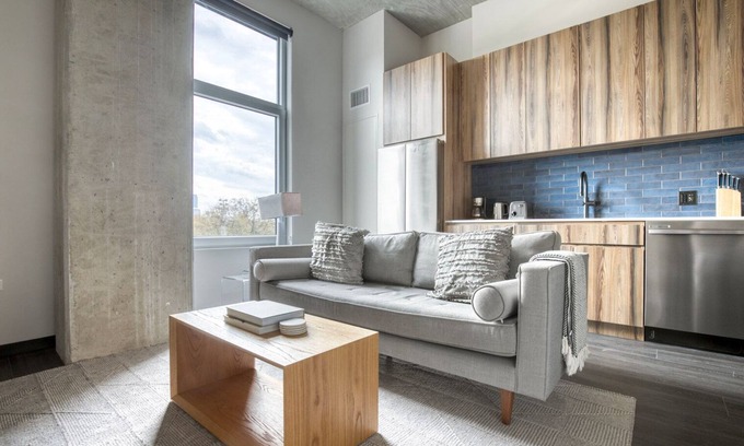 Near West Side Apartment | Cool West Loop Studio w/Rooftop & Dog Wash, nr L, by Blueground