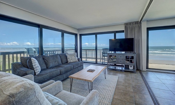 Corpus Christi Condo | Corner Beachfront Condo: Stunning 270° Views. Can't Get Any Closer to the Beach.
