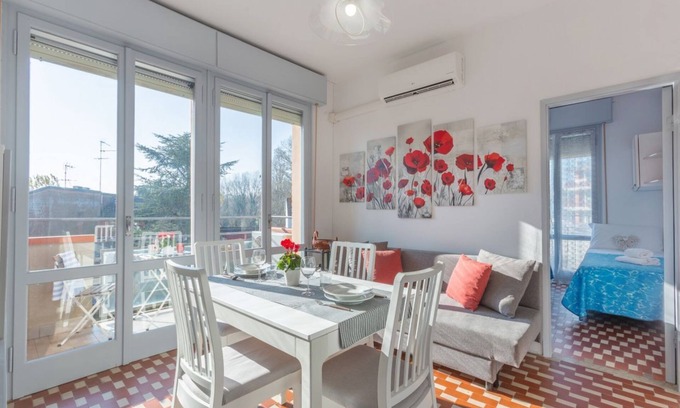 Lido di Pomposa Apartment | Cosy 40 sqms apartment, perfect for 3 people, located on the second floor (NO lift) of a building with shared garden and private parking. The property is located a few steps from the beach (300 metres), in an area full of services, including bars, restau