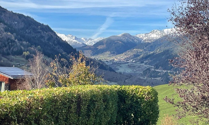 Sumvitg Apartment | Cosy apartment for 6 people with WIFI, TV, patio and panoramic view