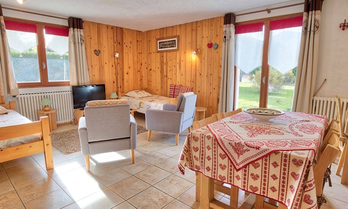 Notre-Dame-de-Bellecombe Apartment | Cozy Apartment Near Ski Lifts, Shops & Restaurants in Tranquil Village