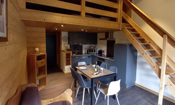 Le Grand-Bornand Apartment | Cozy apt. for 5, near slopes and shuttle, south-facing balcony