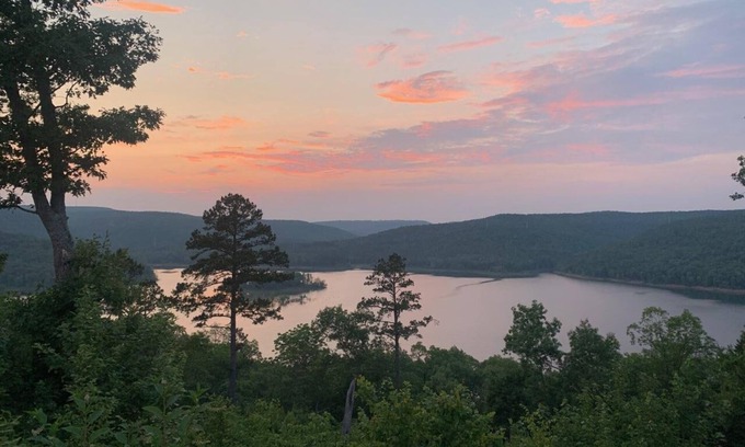Edgemont Cabin | Cozy cabin atop 80 private acres w/panoramic view of Greers Ferry Lake & Ozarks