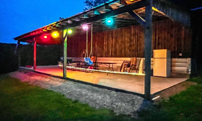 Scio Cabin | Cozy Cabin with Swimming Pond and Patio for gatherings
