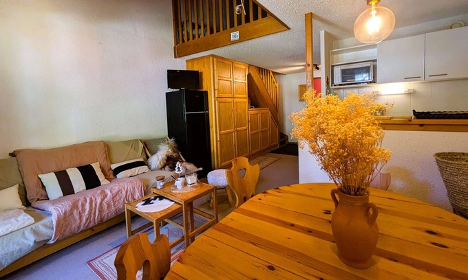 Areches Apartment | Cozy Duplex for 6, Near Ski Lifts, Village Center, Pool Access